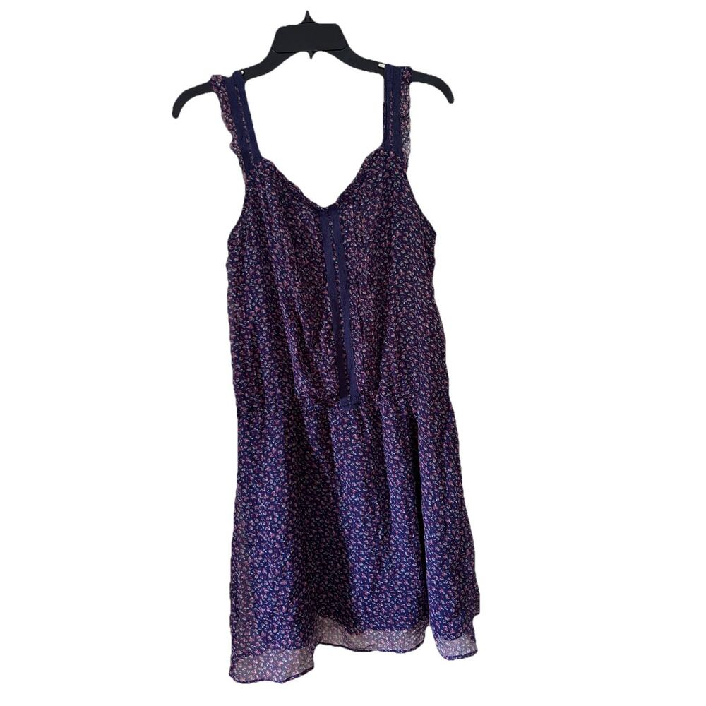 Old Navy Woman’s Large Babydoll Blue Ditsy Floral Flowy Romantic Dress